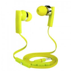 KIK 888 Stereo Earphone Headset with Mic and Volume Control (888 Green)